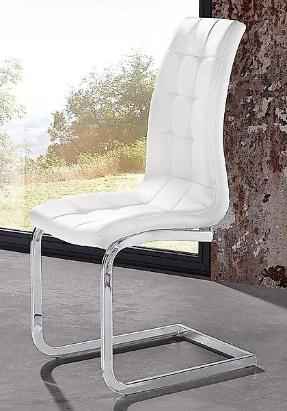 OTTO home Freischwinger Lola (Set, 2 St), 2 oder 4 Stück, Bezug in Kunstled günstig online kaufen