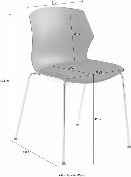 Mayer Sitzmöbel Stapelstuhl »Stapelstuhl myPRIMO« () stapelbar günstig online kaufen