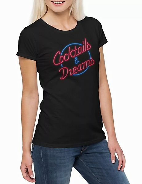 Urban Backwoods Print-Shirt Cocktails & Dreams Damen T-Shirt Cocktail 80s C günstig online kaufen