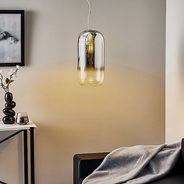 Artemide Gople Glas-Pendelleuchte, silber/silber günstig online kaufen