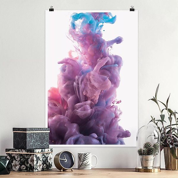 Poster Abstrakt - Hochformat Abstrakter flüssiger Farbeffekt günstig online kaufen
