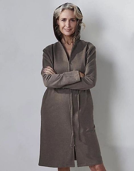 Essenza Bademantel Louise Chocolate, 60% Baumwolle, 40% Polyester, Kapuze, günstig online kaufen