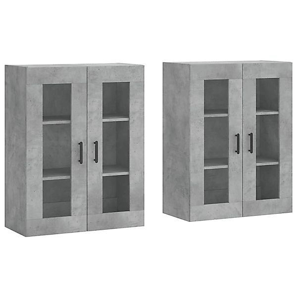 vidaXL Wandschränke 2 Stk Betongrau Holzwerkstoff 3197949 günstig online kaufen