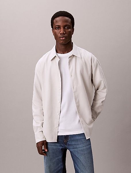 Calvin Klein Flanellhemd LS MELANGE FLANNEL EASY SHIRT Mit Rundhalsausschni günstig online kaufen