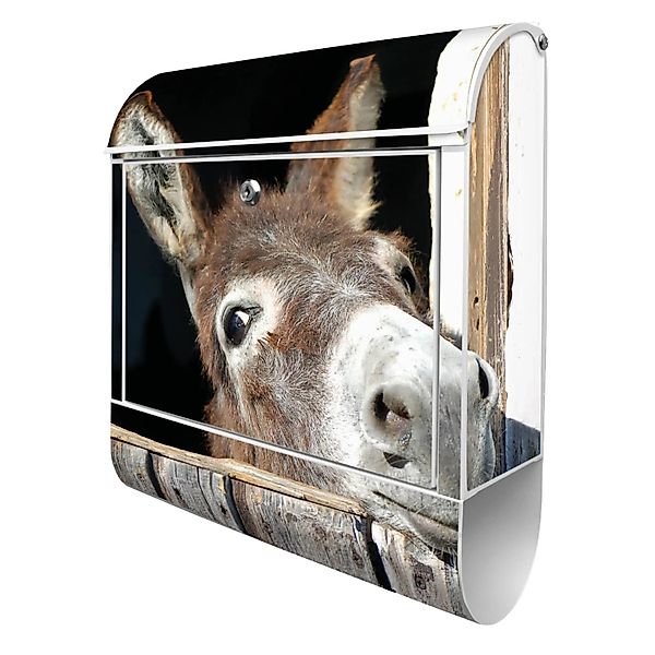 Banjado Design Briefkasten Weiß Pulverbeschichtet 39x47x14cm 2 Schlüssel Mi günstig online kaufen