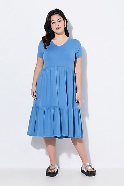Angel of Style Midikleid Jerseykleid V-Ausschnitt Volants günstig online kaufen