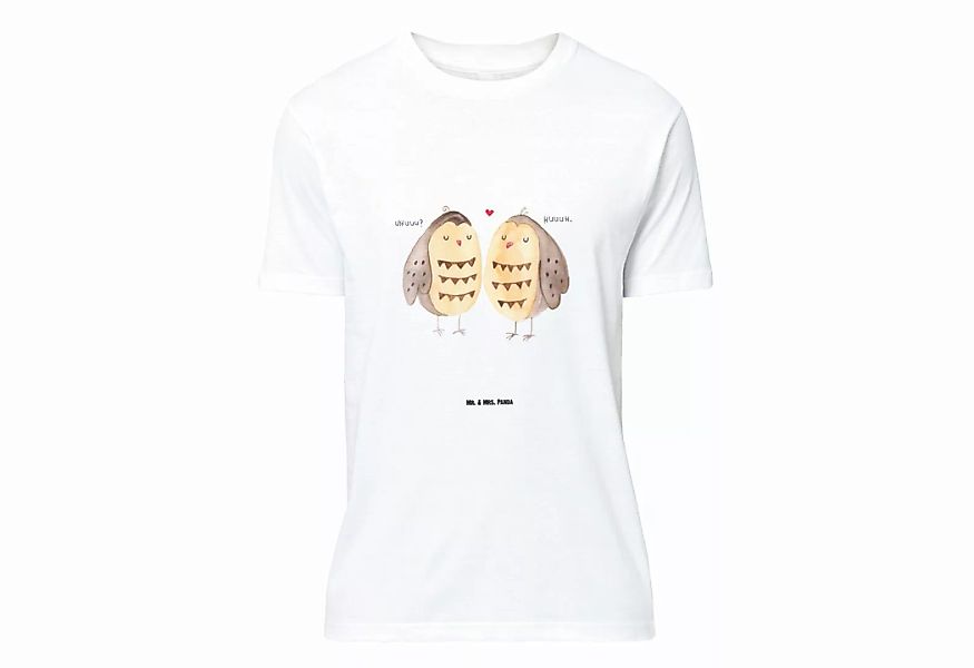 Mr. & Mrs. Panda T-Shirt Eule Liebe - Weiß - Geschenk, Eulen, Liebesgeschen günstig online kaufen