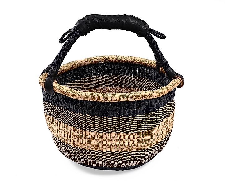 Goodman Design Einkaufskorb Handgefertigter Bolga-Korb aus Ghana – Schwarz günstig online kaufen