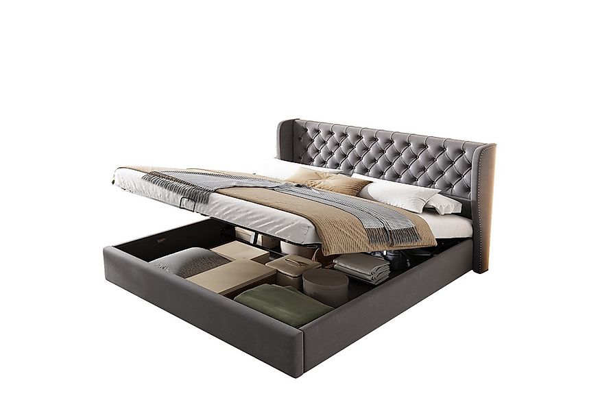 BlingBin Polsterbett Doppelbett Hydraulisches Funktionsbett mit Lattenrost günstig online kaufen