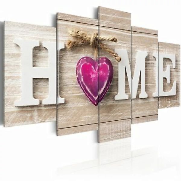artgeist Wandbild Home: Pink Heart mehrfarbig Gr. 200 x 100 günstig online kaufen