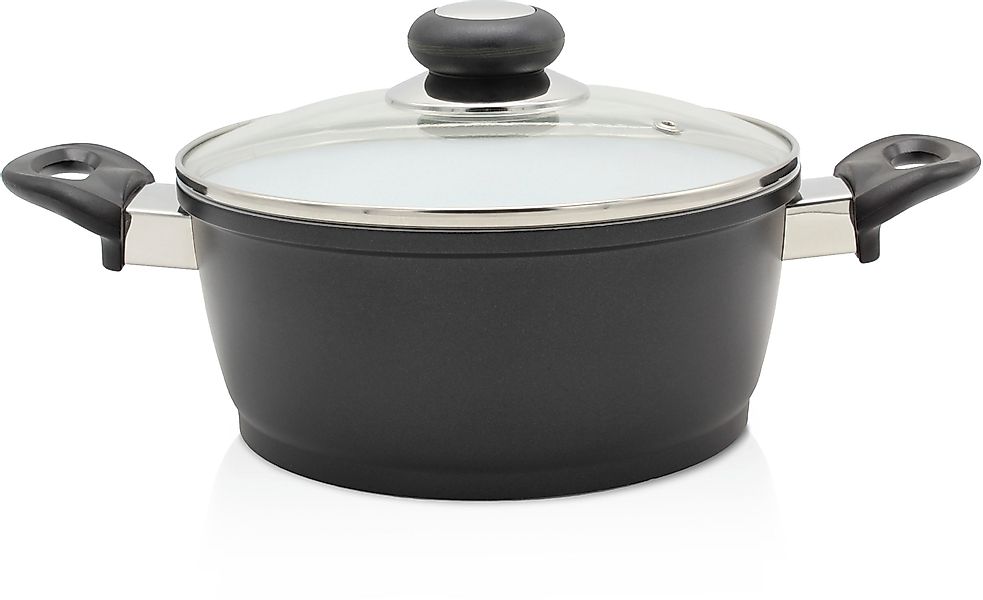 Krüger Fleischtopf »Aluguss Topf mit Glasdeckel Oslo« Aluminiumguss 1 Stk. günstig online kaufen