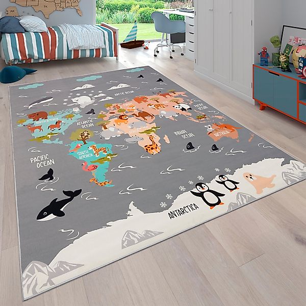 Paco Home Kinderteppich »Bino 581«, rechteckig, 4 mm Höhe, Spielteppich, Mo günstig online kaufen