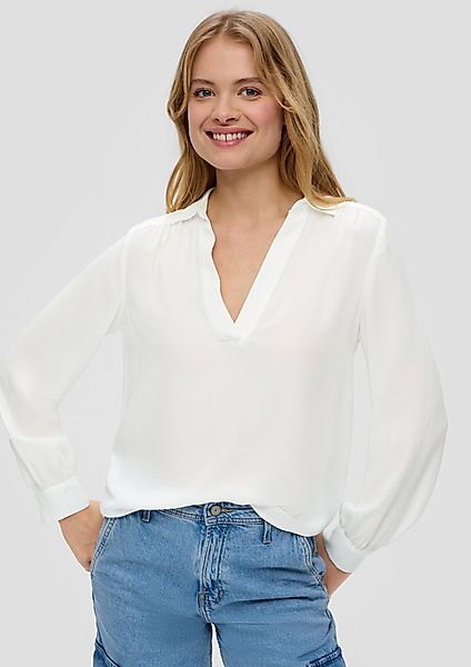 s.Oliver Langarmbluse Viskosebluse mit V-Ausschnitt günstig online kaufen