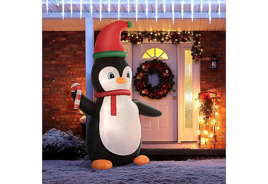 HOMCOM Weihnachtsfigur Aufblasbar Weihnachtsdeko (Aufblasbare Weihnachtsdek günstig online kaufen