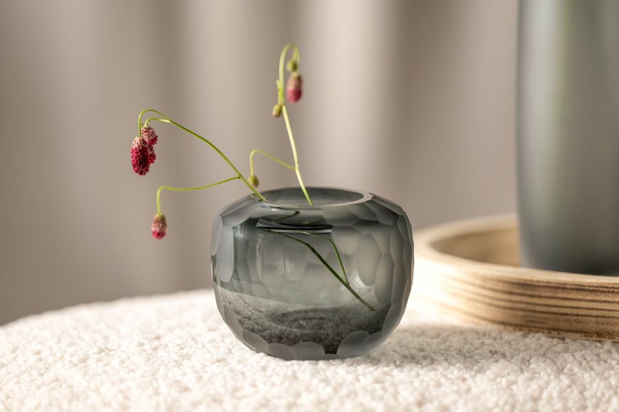LEONARDO Tischvase »Dekovase BELLAGIO« aus Glas, anthrazitfarben, handgefer günstig online kaufen