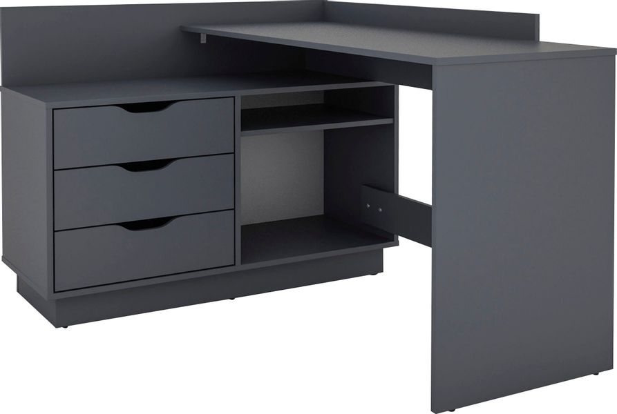 byLIVING Eckschreibtisch "Bern" mit viel Stauraum, Breite 129 cm, rechts od günstig online kaufen