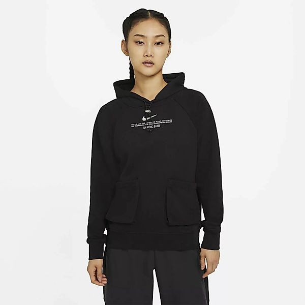 Nike Sportswear Swoosh Kapuzenpullover L Black / White günstig online kaufen