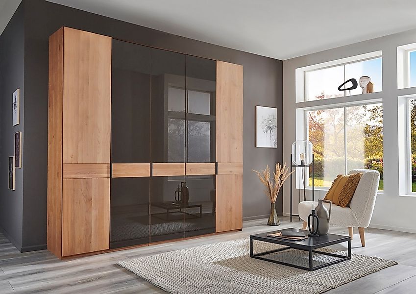 WIEMANN Drehtürenschrank "Cardiff, Massivholztüren in Kombination mit Glas- günstig online kaufen