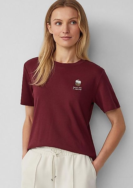 s.Oliver Kurzarmshirt T-Shirt T-Shirt aus Interlockjersey mit Frontprint günstig online kaufen