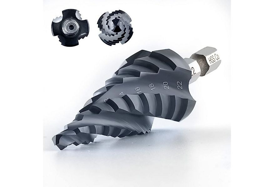 Toolant Stufenbohrer HSS Stufenbohrer 4-22mm, Spiralnut, für Metall & Holz, günstig online kaufen