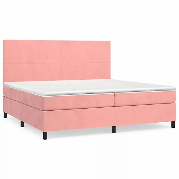 vidaXL Boxspringbett mit Matratze Rosa 200x200 cm Samt1358691 günstig online kaufen