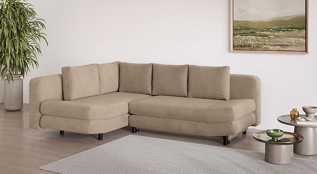 Home affaire Ecksofa »LENNARA Schlafsofa mit Bettkasten, Maße B/T/H: 234/17 günstig online kaufen