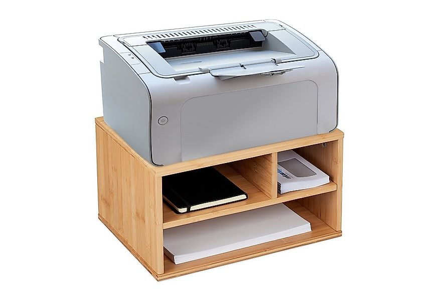 relaxdays Druckertisch Bambus Druckerständer Schreibtisch günstig online kaufen