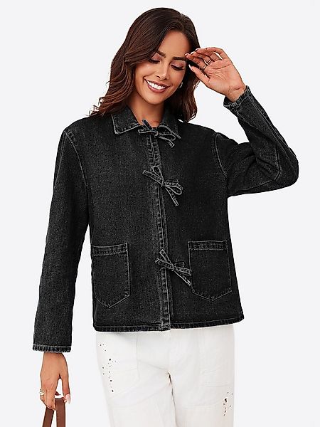 Imily Bela Jeansjacke Damen Langarm Hemden Mantel (Packung, 1-St., 1per-Pac günstig online kaufen
