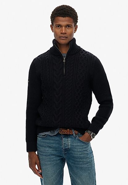 Superdry Strickpullover JACOB CABLE KNIT HALF günstig online kaufen