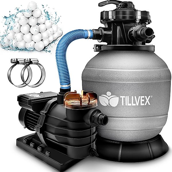 tillvex Sandfilteranlage 10 m³/h Filteranlage + günstig online kaufen