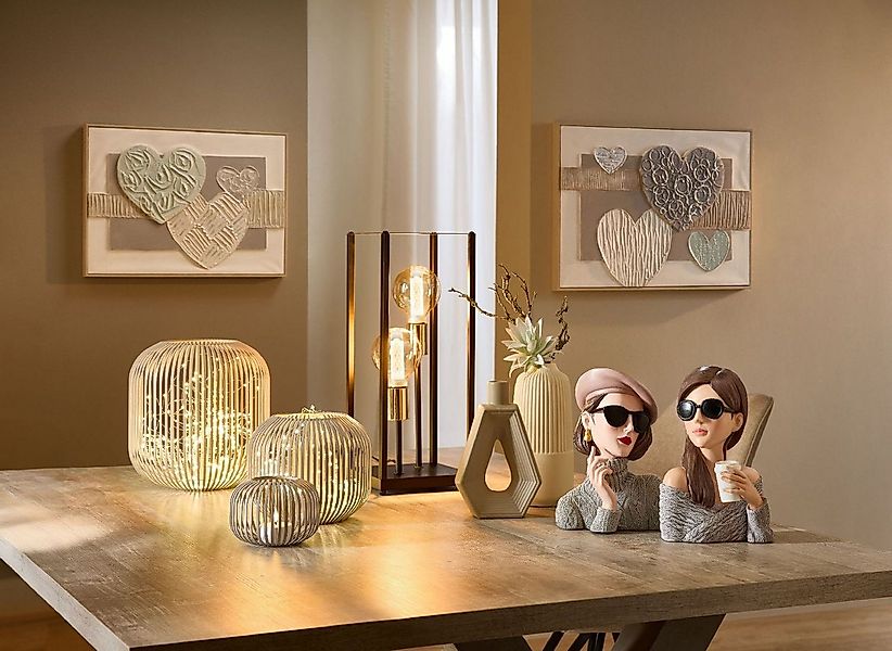 formano Windlicht Stäbe, Farbe: Grau, Motiv: Stäbe günstig online kaufen