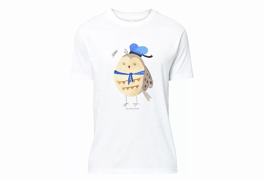 Mr. & Mrs. Panda T-Shirt Eule Matrosen - Weiß - Geschenk, Owl, Seefahrer, H günstig online kaufen