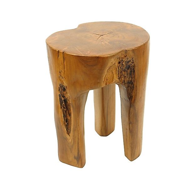 wohnfreuden Hocker Teakholz Hocker rund 40 cm lasiert, 1012 günstig online kaufen