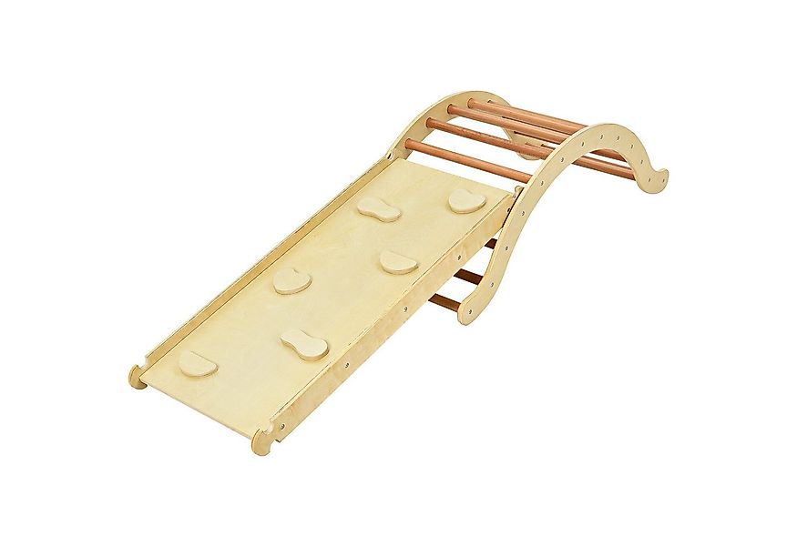 KOMFOTTEU Klettergerüst 3 in 1 Kletterbogen, mit Rutsche und weicher Matte, günstig online kaufen