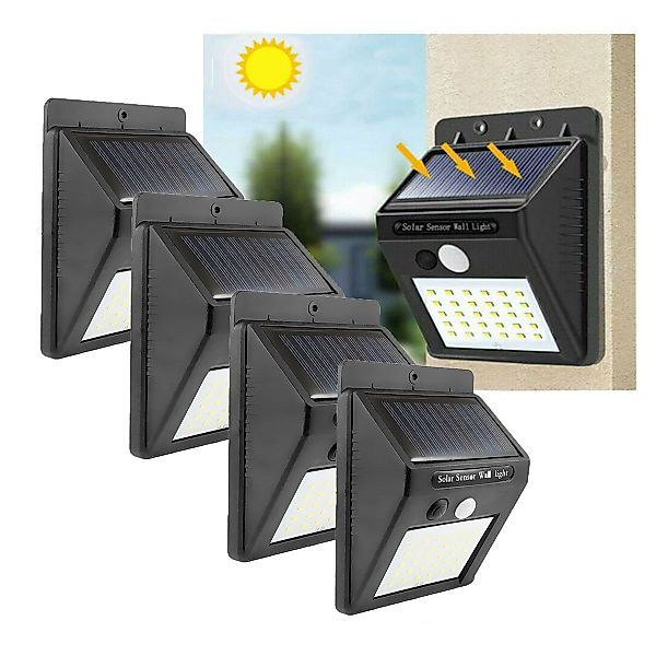oyajia LED Solarleuchte 4er 30LEDs Solarlampe günstig online kaufen