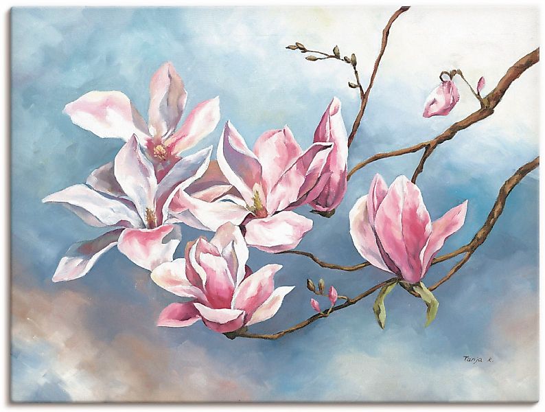 Artland Leinwandbild "Magnolienzweig" Blumen 1 Stk. tlg. als Alubild, Outdo günstig online kaufen