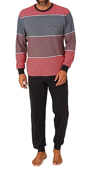 Normann Pyjama Normann Herren Schlafanzug lang mit Bündchen - auch in Überg günstig online kaufen