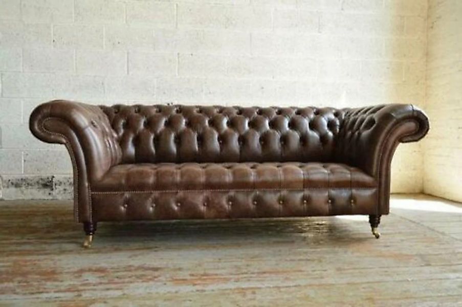 JVmoebel Chesterfield-Sofa Sofa Couch Polster 3 Sitzer Rollen Chesterfield günstig online kaufen