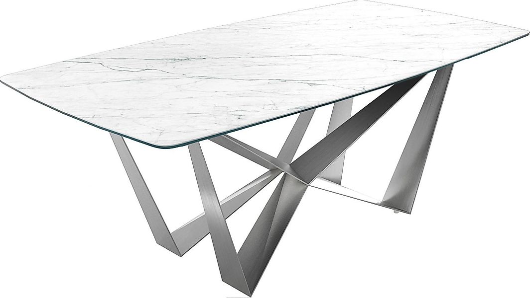 DELIFE Esstisch Edge, Bootsform 200x100cm Laminam® günstig online kaufen