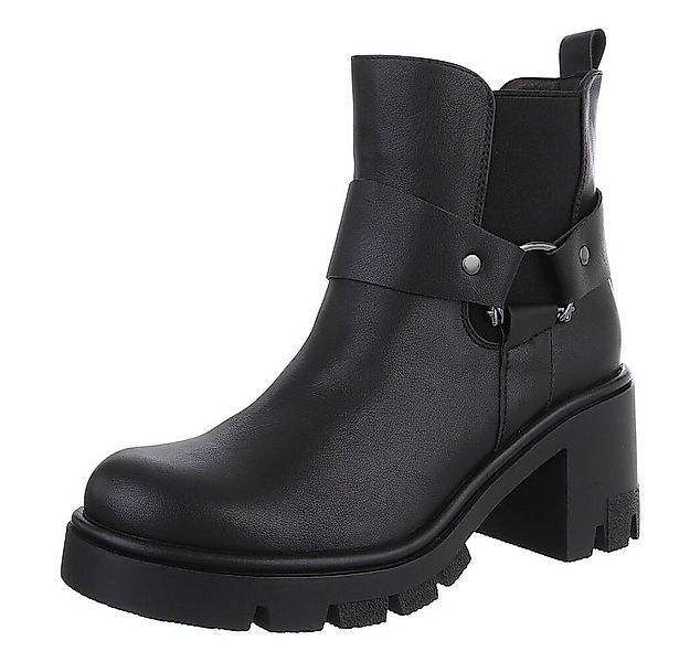 Ital-Design Stilvolle Stiefeletten mit Blockabsatz für Damen Westernstiefel günstig online kaufen