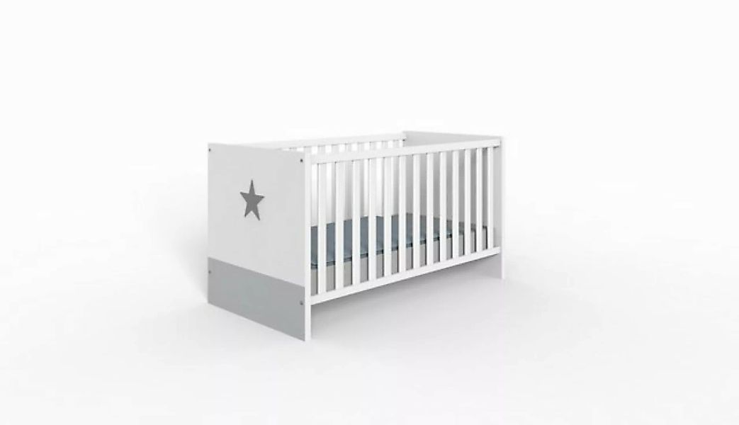 freiraum Babybett Rocky, in WEISS + LIGHT GREY günstig online kaufen