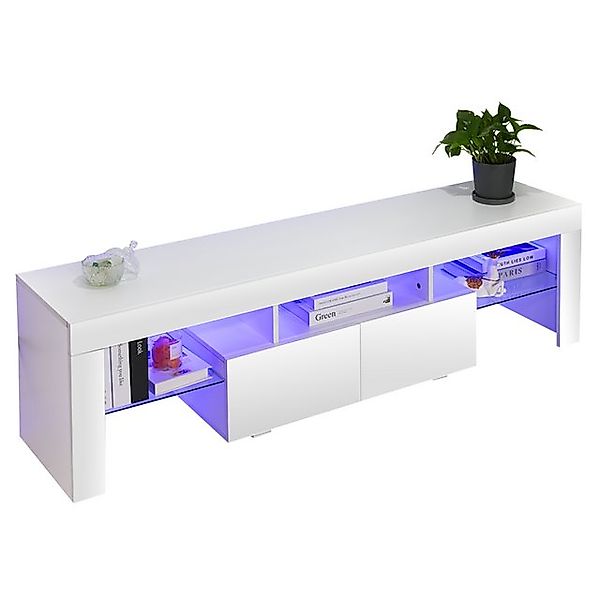 LETGOSPT TV-Schrank 160cm TV Board mit Schubladen,mit 16 Farben LED Beleuch günstig online kaufen