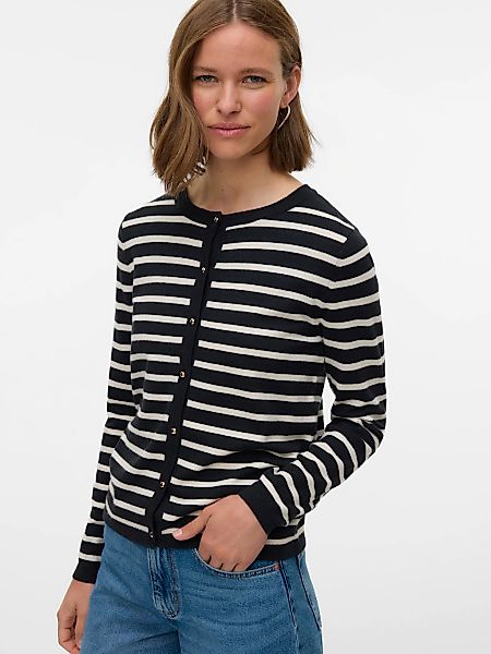Vero Moda Strickjacke "VMHAPPY LS O-NECK BUTTON CARDIGAN BOO" günstig online kaufen