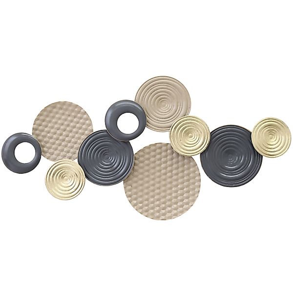 HOMCOM Wanddeko Moderne Wandbild Metallbild Wandskulptur mit 3D abstraktes günstig online kaufen