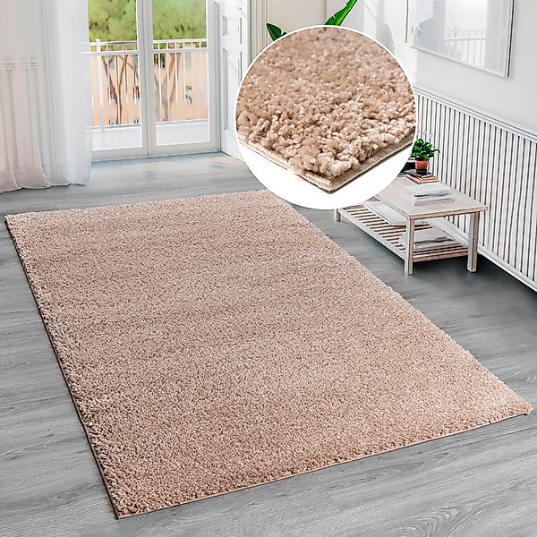 Bruno Banani Hochflor-Teppich »Shaggy Soft«, rechteckig, 30 mm Höhe, gewebt günstig online kaufen