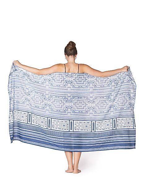 PANASIAM Pareo Sarong Baumwolle Indigo Bikini günstig online kaufen