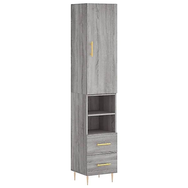 vidaXL Highboard Grau Sonoma 34,5x34x180 cm Holzwerkstoff 3198911 günstig online kaufen