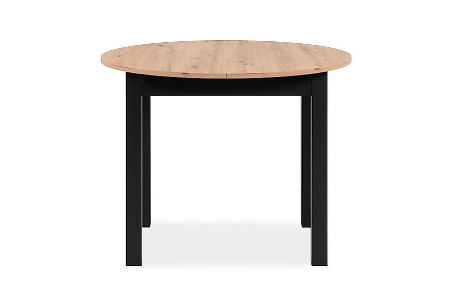 freiraum Esstisch Coburg, in Artisan Oak / schwarz - 100x76x100cm (BxHxT) günstig online kaufen