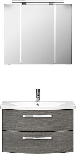 Saphir Badmöbel-Set »Serie 4010 2-teilig Keramik-Waschtisch mit LED-Spiegel günstig online kaufen