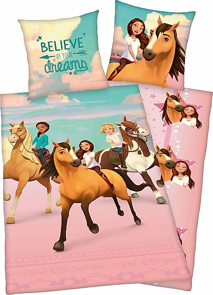 Kinderbettwäsche "Spirit" 2 Stk. tlg. mit niedlichem Motiv günstig online kaufen